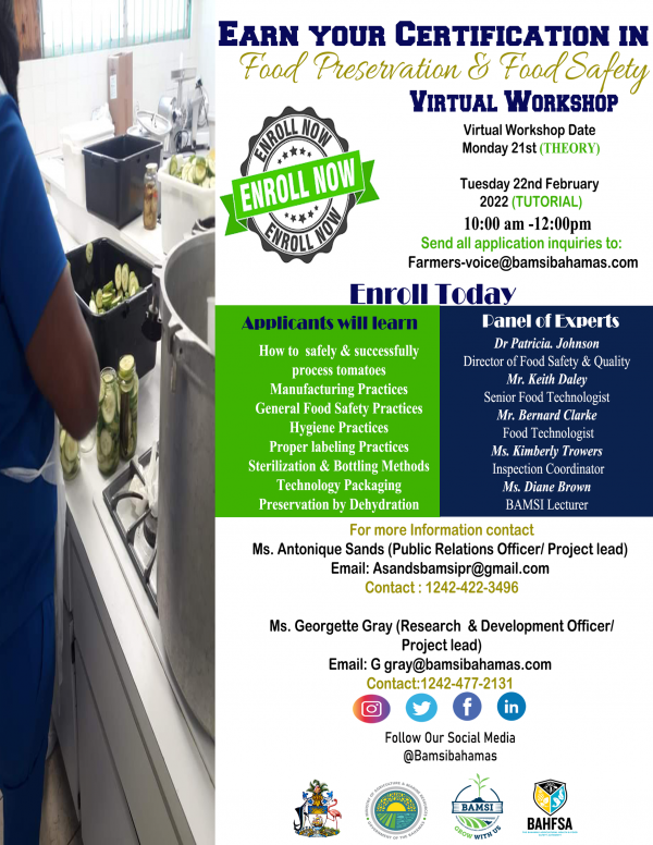Food Preservation & Food Safety Virtual Workshop