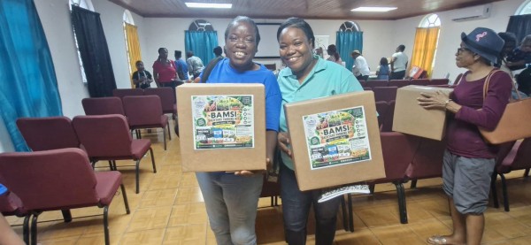 Attendees received backyard kits that contained seeds, fertilizer, crop grow guides, seedling trays and potting mix